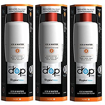 EveryDrop Whirlpool W10413645A EDR2RXD1 FILTER2 Refrigerator Water Filter 3  Pac